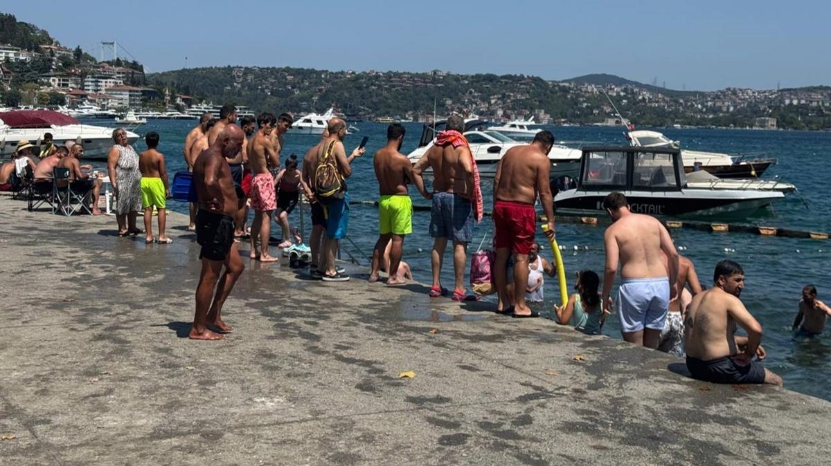 stanbul sahillerinde ''scak hava'' younluu