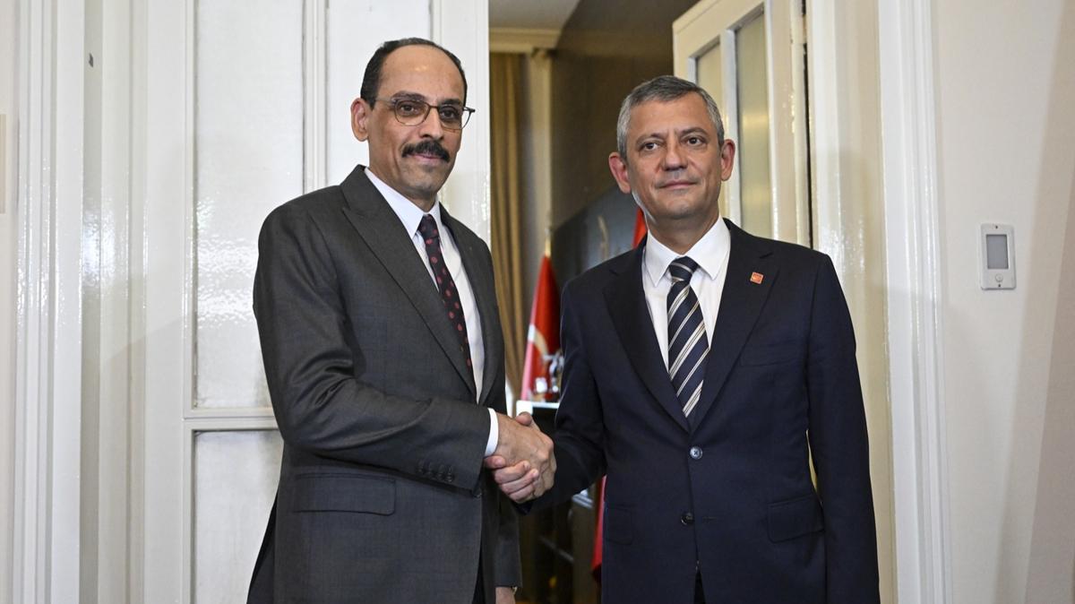 Terrsz Trkiye temaslar! CHP lideri zel, MT Bakan Kaln ile grt