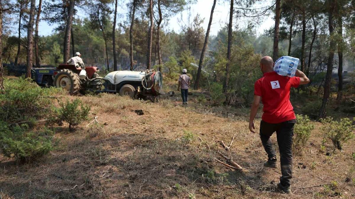 Kzlay'dan orman kahramanlarna destek seferberlii