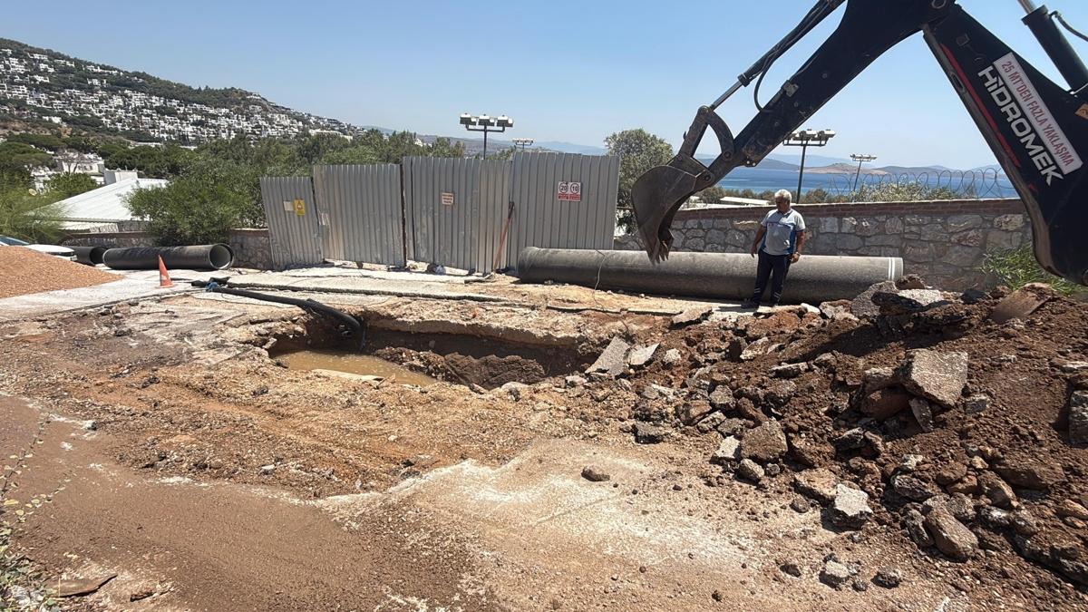 Bodrum'da isale hatt yine patlad