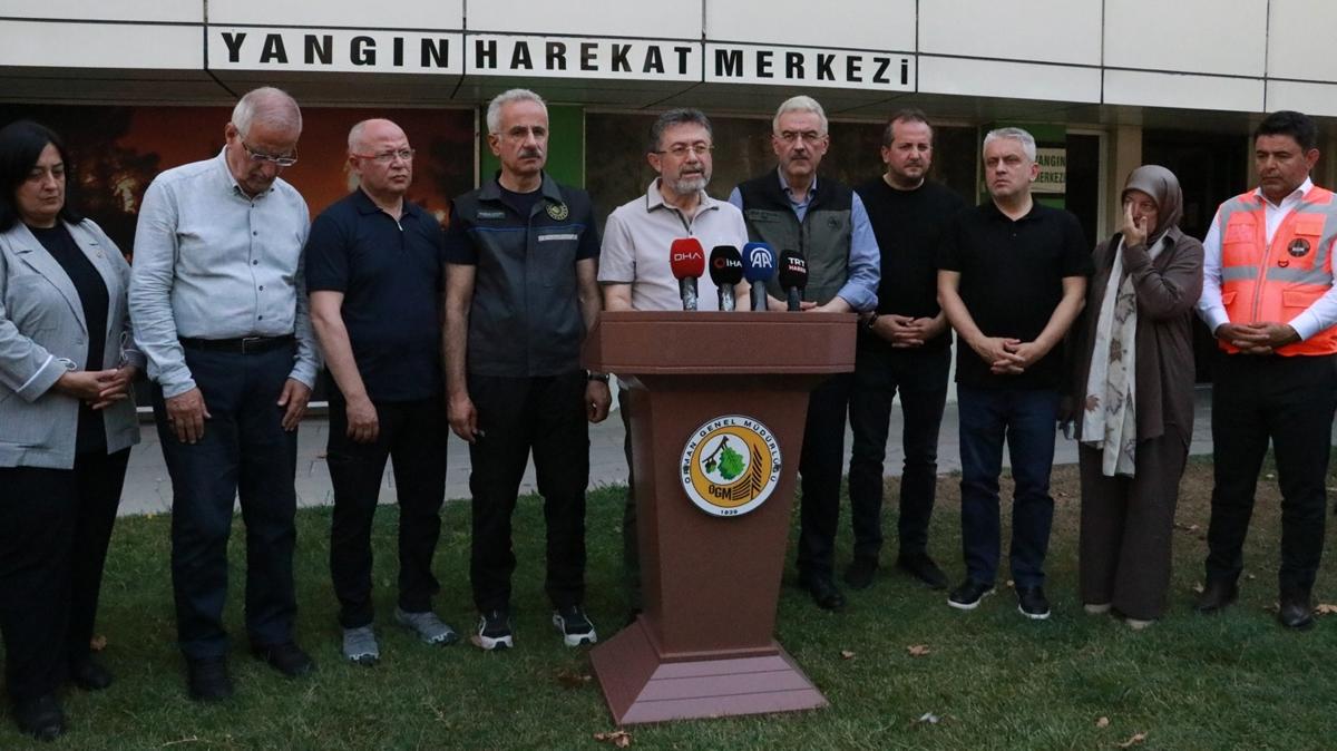 4 ilde 5 yangn kontrol altnda! Bakan Yumakl: Bursa'dan gzel haberler alabiliriz
