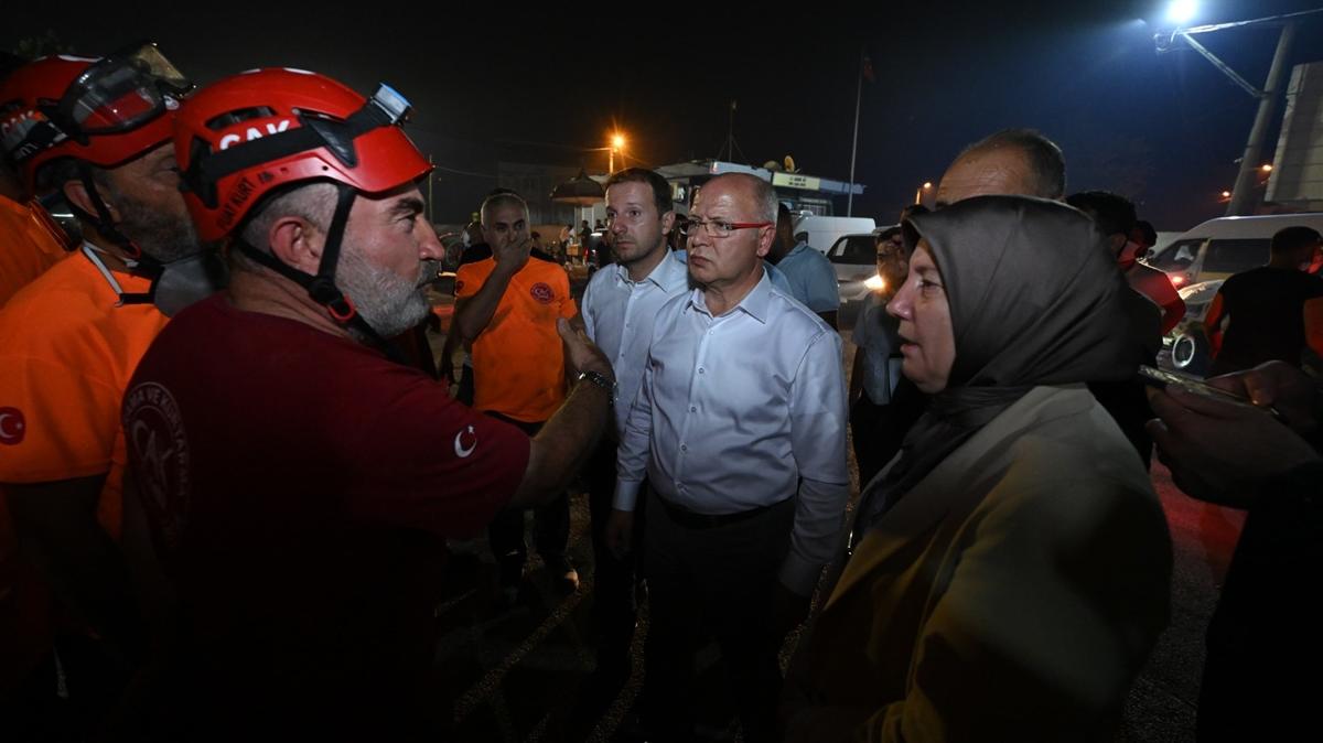 AK Parti heyeti Grsu ve Kestel arasndaki yangn blgesinde incelemelerde bulundu