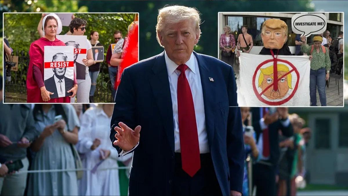 Trump, skoya'da protestolarla karland: Gazze'deki krize duyarszl eletiri ald