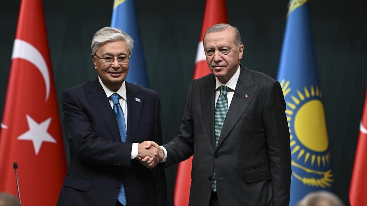 Tokayev'den Cumhurbakan Erdoan'a teekkr mesaj: Benzeri grlmemi dzeyde ikili ibirlii kantland