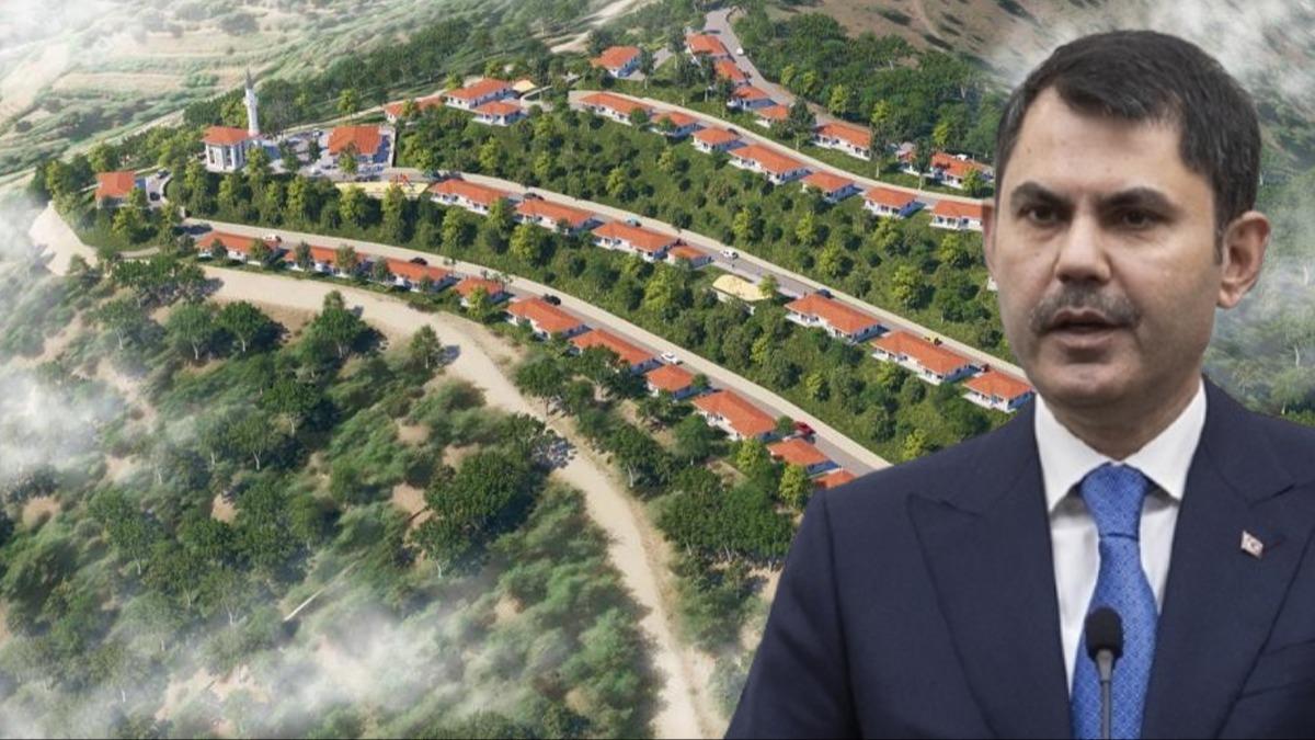 Bakan Kurum sre verdi! Yanan kyler yeniden ihya edilecek