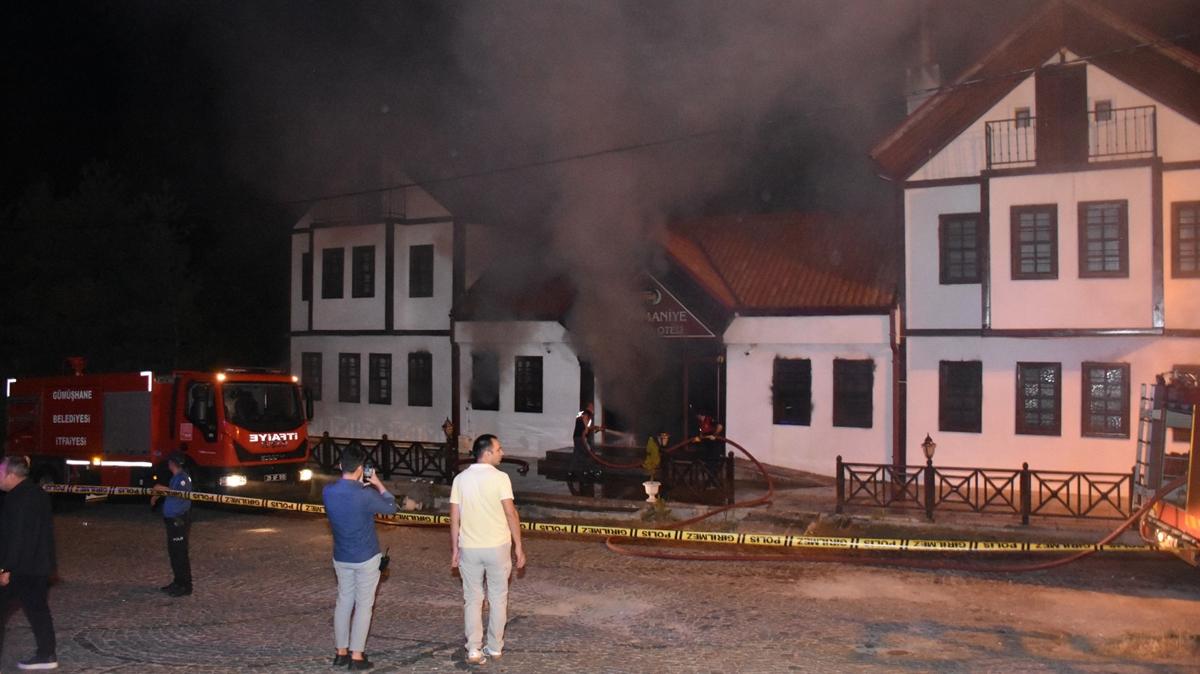Gmhane'de butik otelde yangn panii