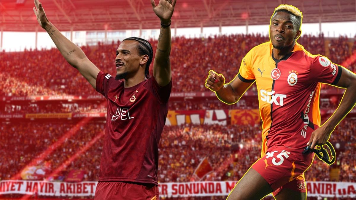 Galatasaray'da Victor Osimhen ve Leroy Sane heyecan! Yldz isimler imzay att