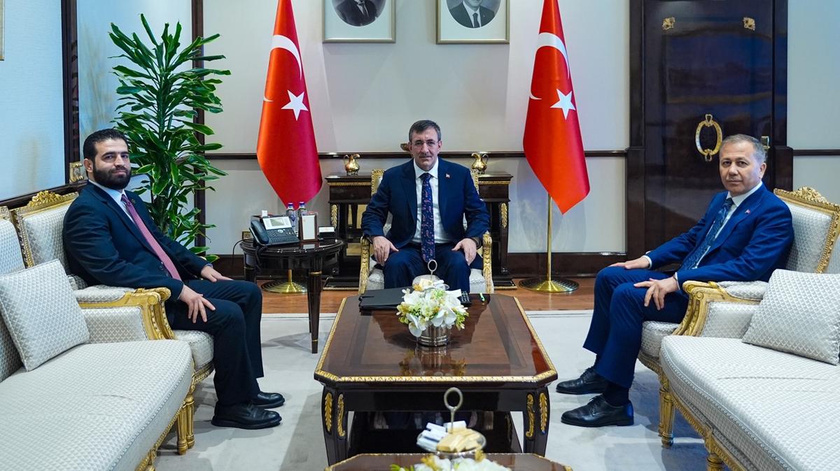 Suriye iin gvenlik diplomasisi! Cumhurbakan Yardmcs Ylmaz, Hattab' kabul etti