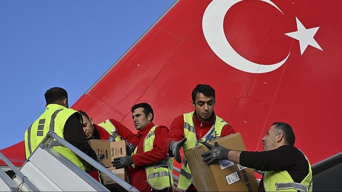 Gazze'ye Trkiye'den can suyu: 350 Filistinli aileye gda paketi ulatrld