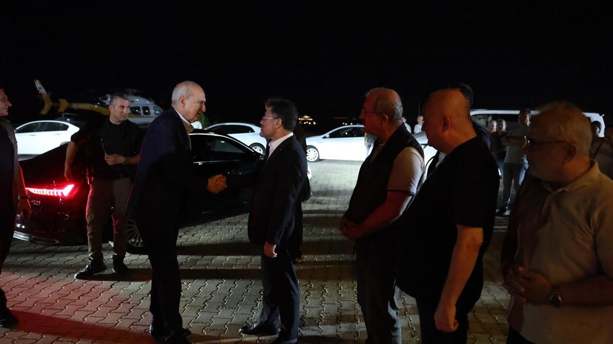 TBMM Bakan Kurtulmu, anakkale'deki Dardanos Yangn Ynetim Merkezi'ni ziyaret etti