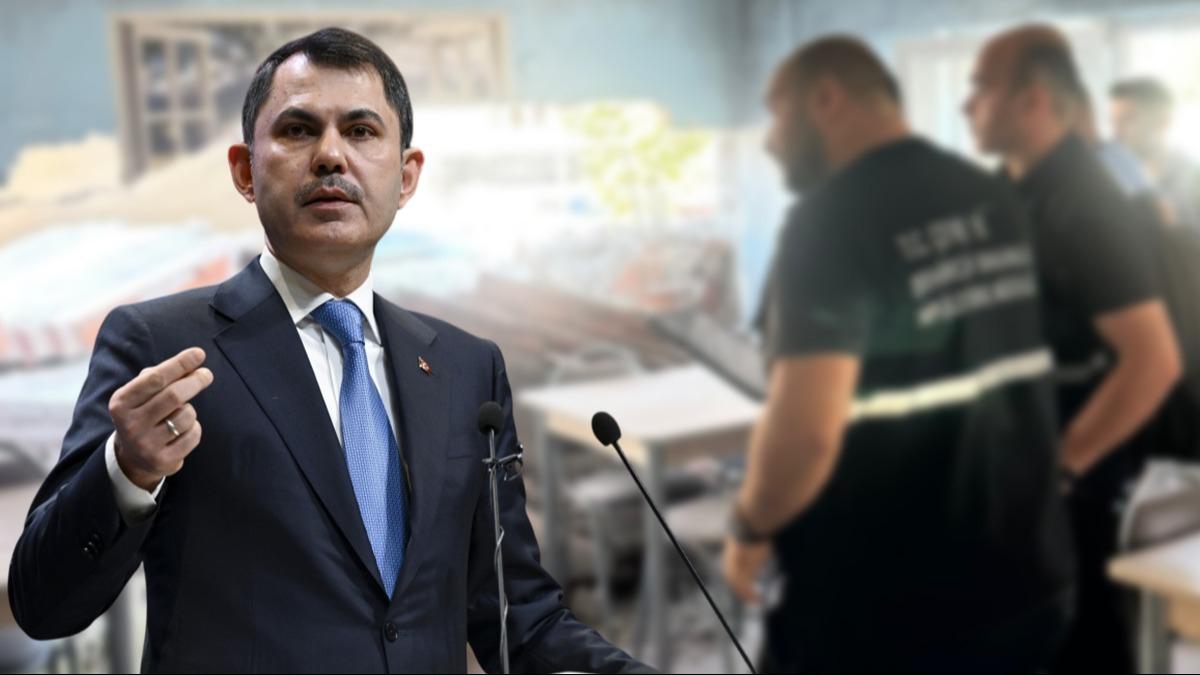 Balkesir'de deprem... Bakan Kurum tespit edilen hasarl yap saysn aklad