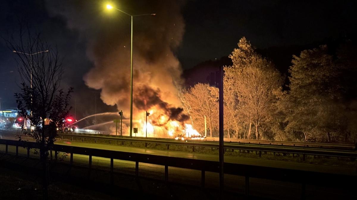 Samsun'da dehet anlar: Alevler iinde 8 kilometre yol ald