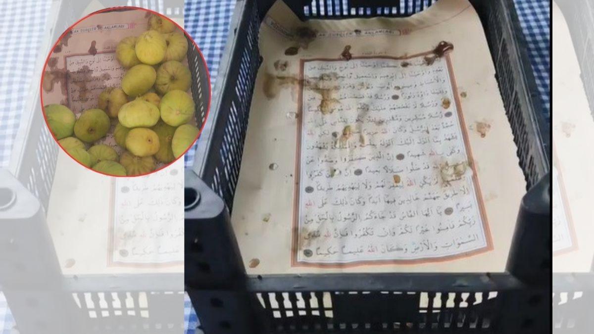 Kuran- Kerim'e saygszlk! ncir kasasna serilen sayfalar tepkiye neden oldu 