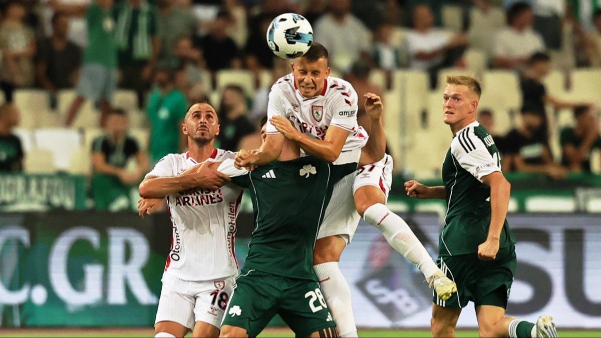 Samsunspor stnln koruyamad! Panathinaikos'a kar turu rvana brakt