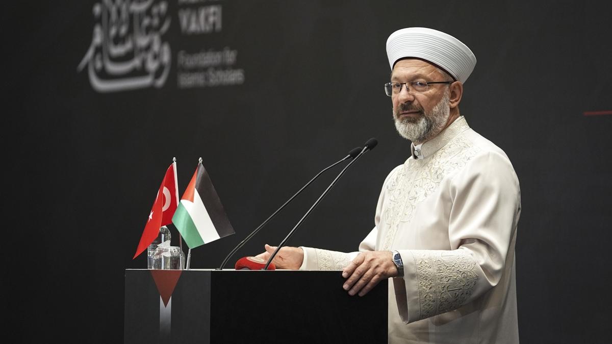 Diyanet leri Bakan Erba'tan srail'e tepki: Filistin topraklarn bu mikroptan temizlemek zorundayz
