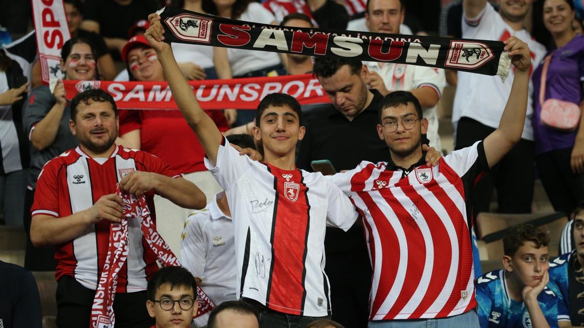 Samsunspor taraftarlarndan Panathinaikos mana youn ilgi 