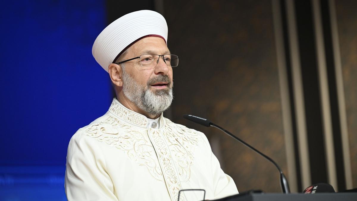 Diyanet leri Bakan Erba: Dnyevileme hrsyla merhameti unutan insanlk vicdann kaybetme noktasna gelmitir