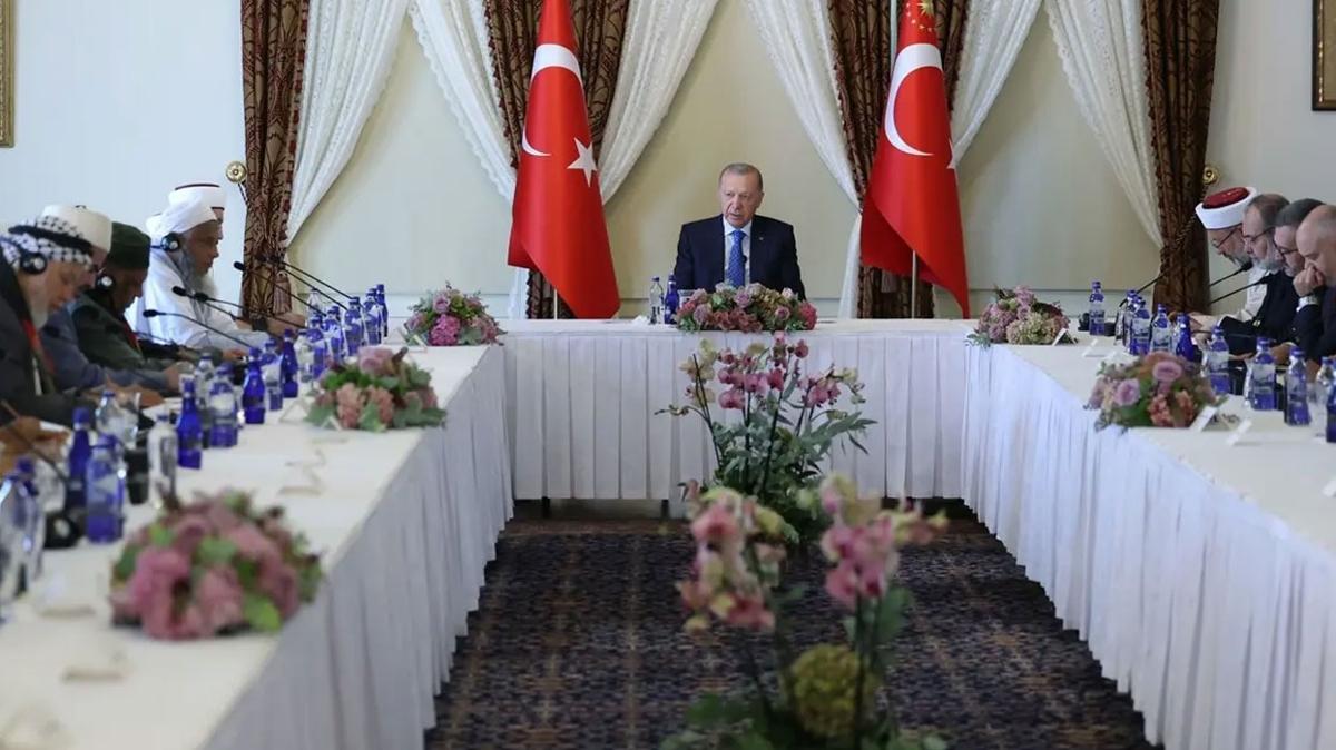 Cumhurbakan Erdoan, Dnya Mslman Alimler Birlii Heyetini kabul etti