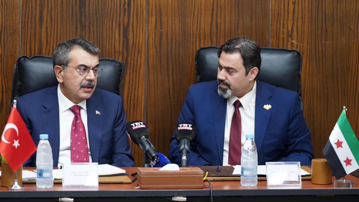 Trkiye-Suriye hattnda eitim kprs Bakan Tekin: Emperyal iddialara ders olacak