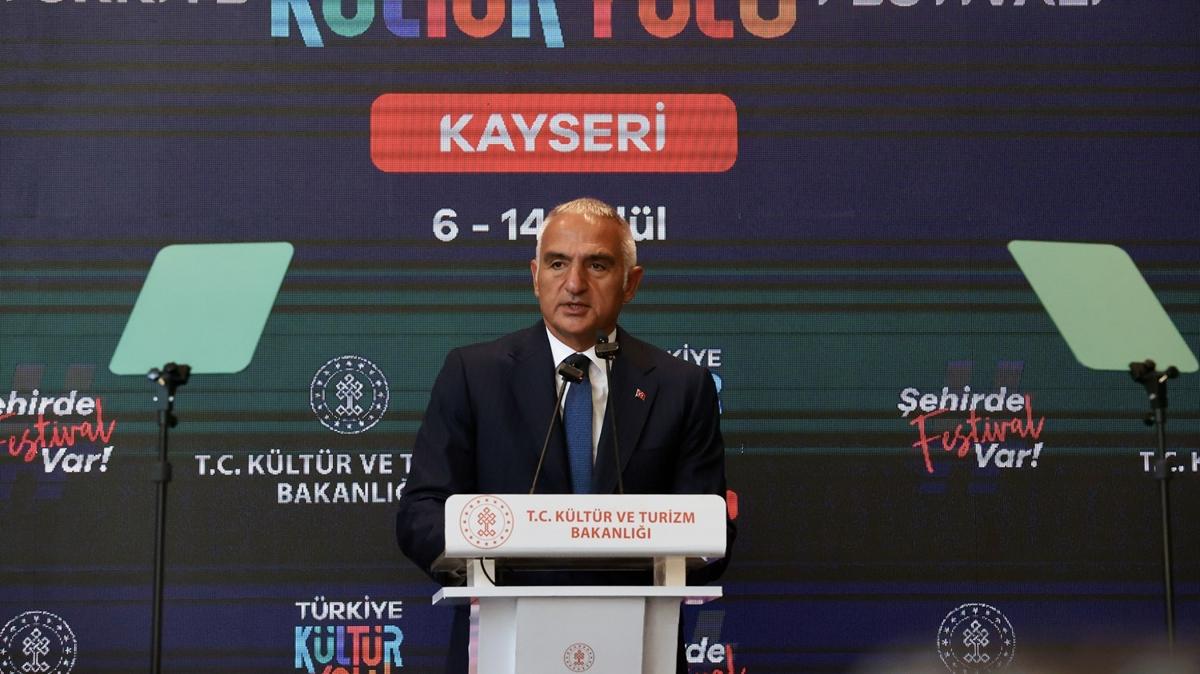 Kayseri Kltr Yolu Festivali balad... Bakan Ersoy: Dnyann en byk festivali haline geldi