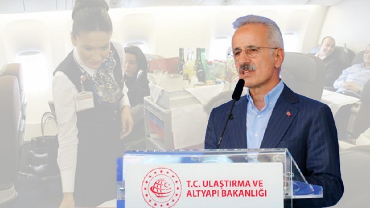 Bakan Uralolu duyurdu! Uaklarda yolculara cretsiz su verilecek