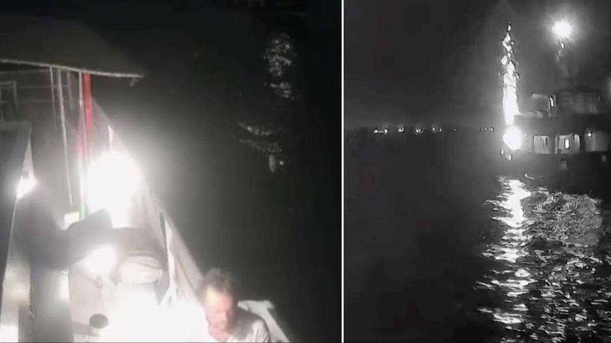 Katil srail'den Kresel Sumud Filosu'na dron saldrs! te o anlar 