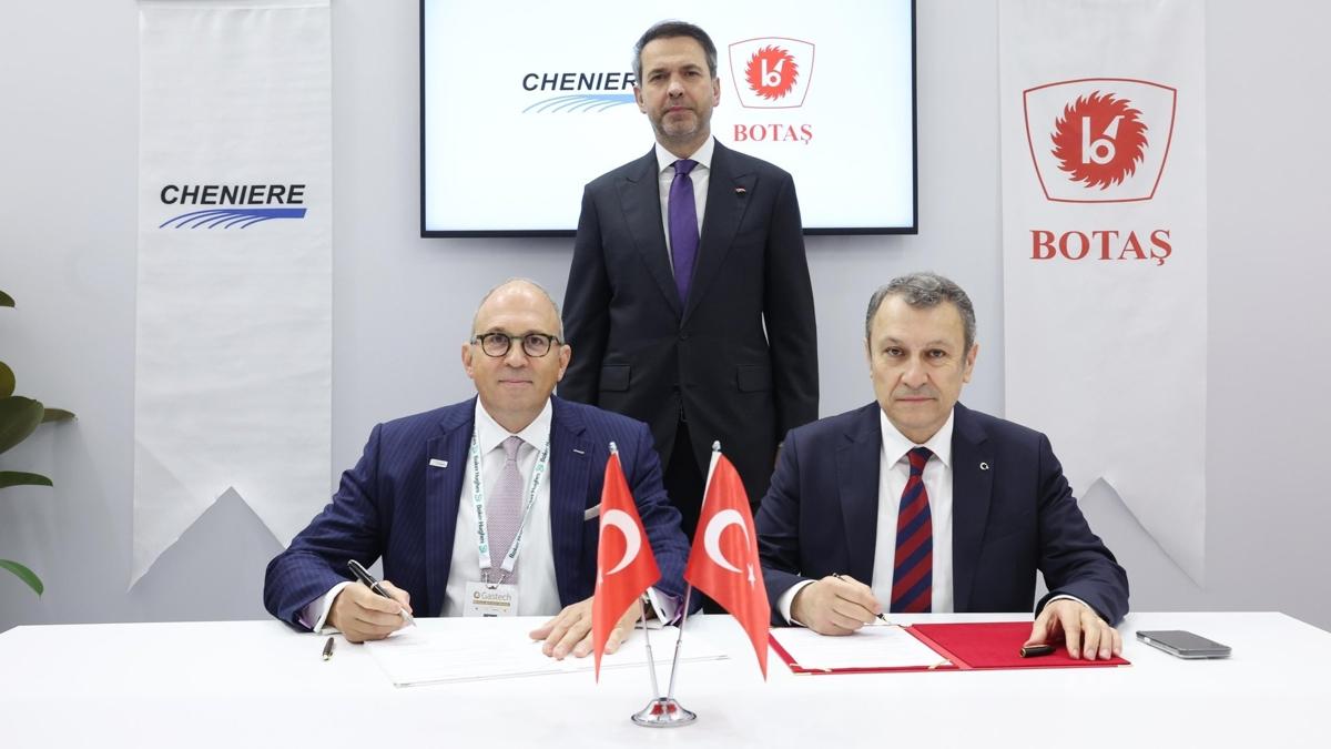 1,2 milyar metrekplk tedarik iin imzalar atld... BOTA ile Cheniere arasnda kritik anlama