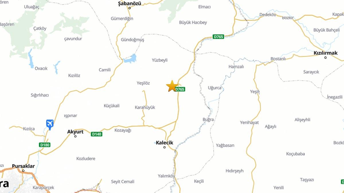 Ankara'da 4,1 byklnde deprem