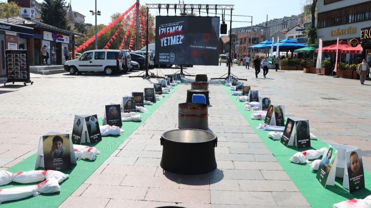 Eypsultan'da Gazze iin anlaml etkinlik