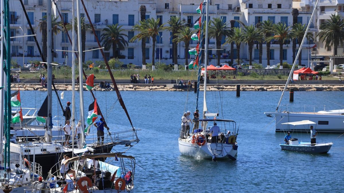 Gazze ablukasn krmak iin yola ktlar: Kresel Sumud Filosu'ndaki 10 tekne daha Akdeniz'de