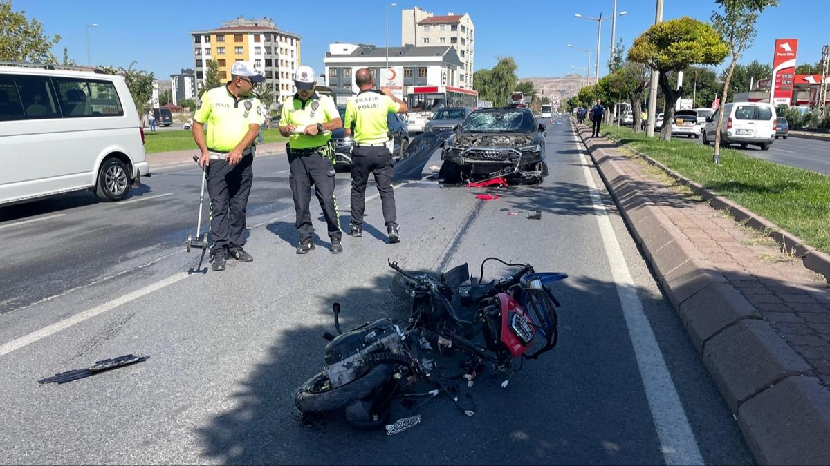 Kayseri'de otomobille arpan motosikletin srcs ld