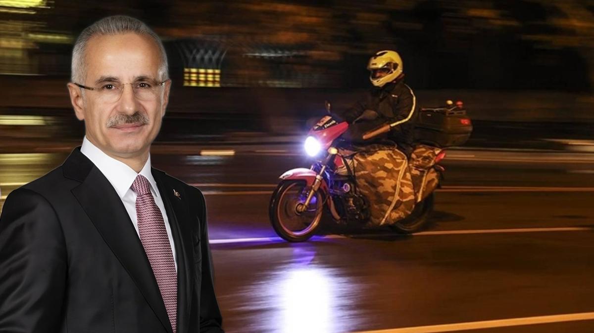 Bakan Uralolu: 72 binden fazla motokurye kayt altna alnd 
