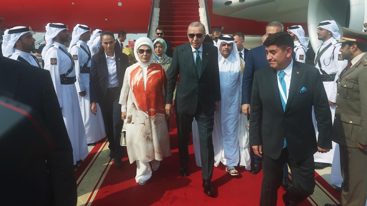 Cumhurbakan Erdoan Katar'da Gazze diplomasisi