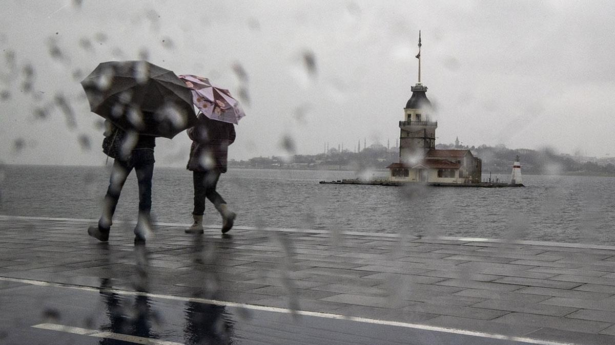 Meteoroloji saat verdi! stanbul'da saanak yamur