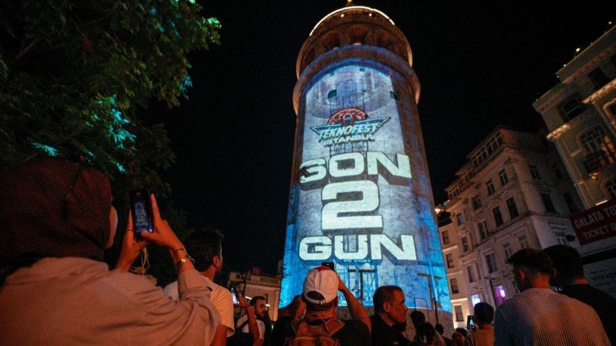 Galata Kulesi TEKNOFEST'in yla parlad