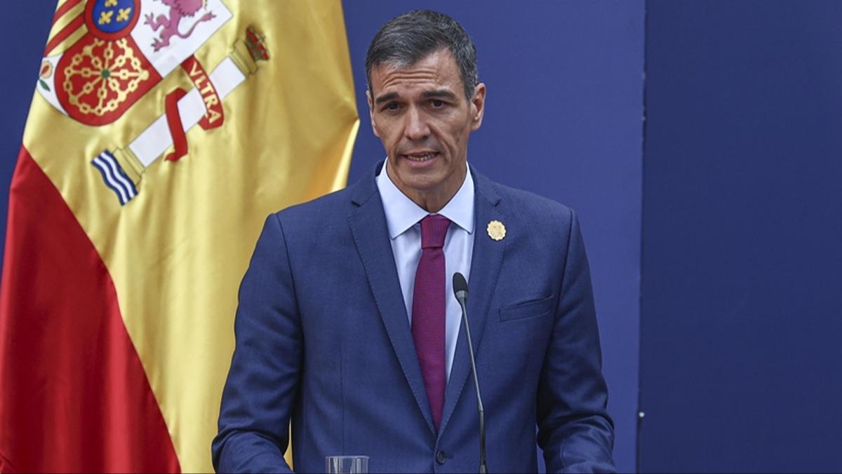 spanya Babakan Sanchez'den srail'e yaptrm ars 