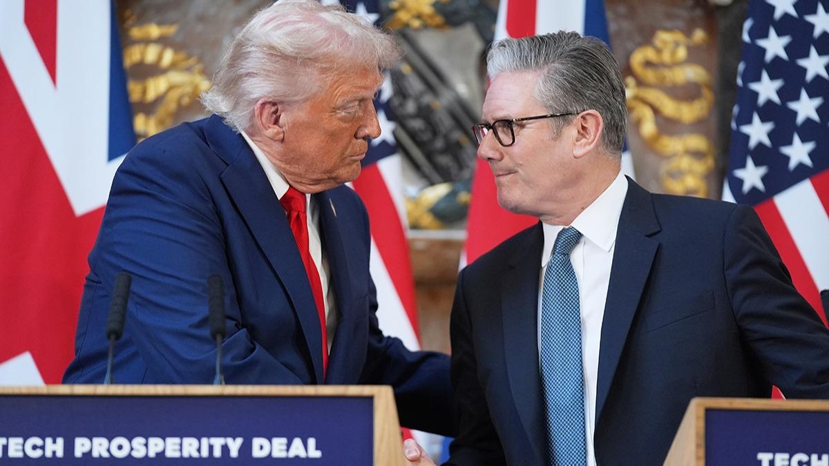 Canl yaynda Filistin restlemesi! Trump, Starmer'in szlerine kar kt
