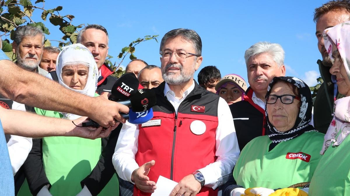 Bakan Yumakl: reticilerimizin aln teri ve emei, krmz izgimiz