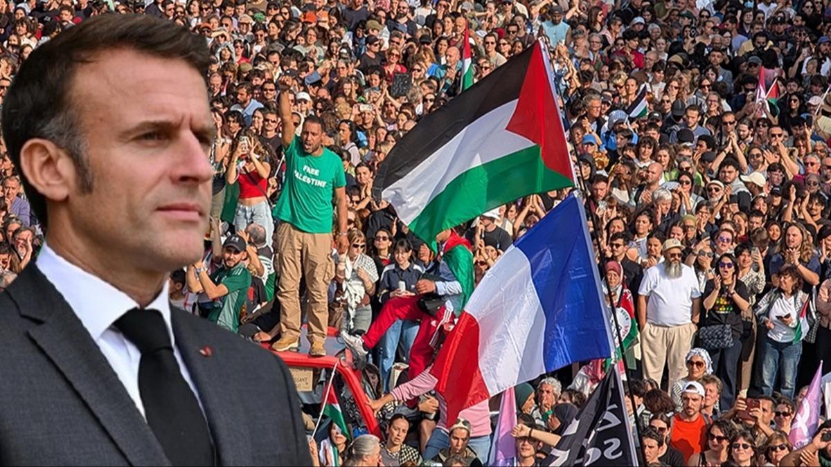 Fransa'dan tarihi karar! Macron: lkemin Filistin devletini tandn ilan ediyorum