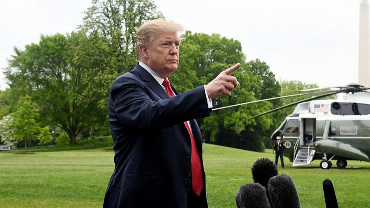 Trump'n helikopterine lazer tutuldu: pheli gzaltnda 