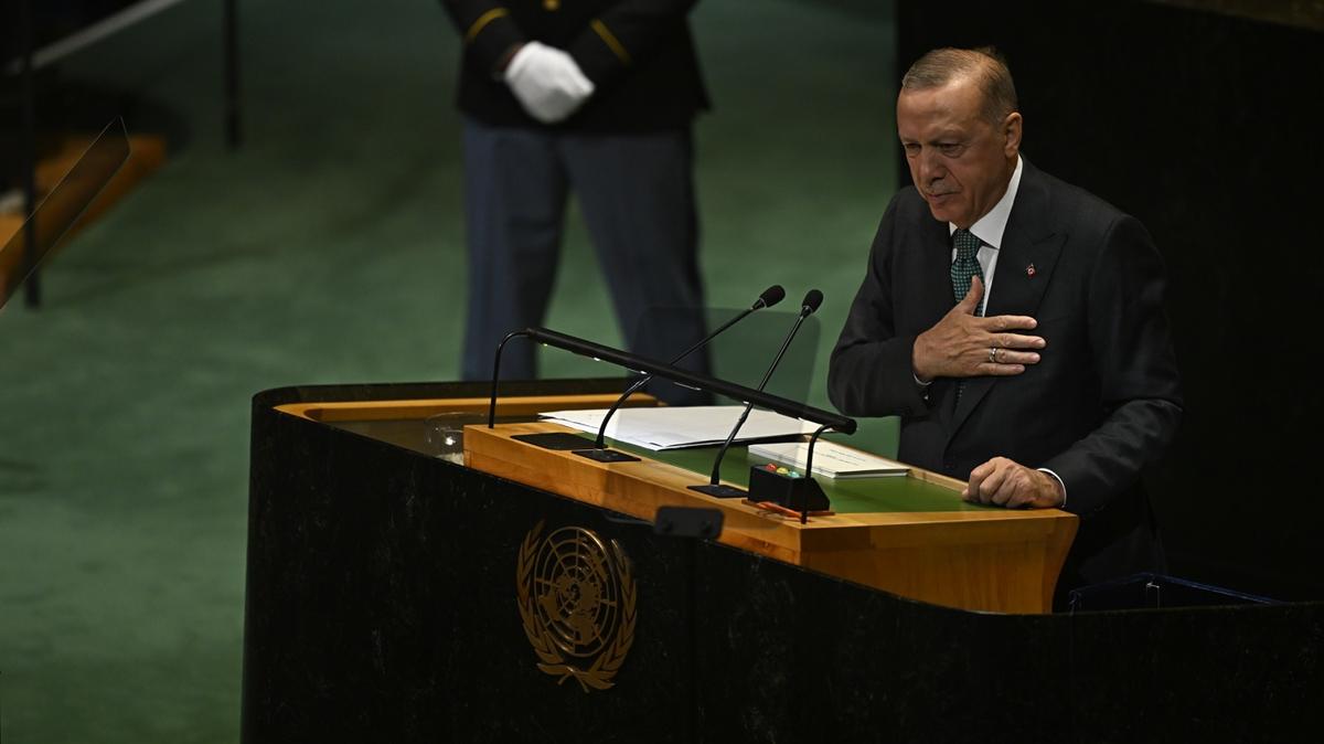 Trkiye, BM'de Suriye'nin sesi oldu! Cumhurbakan Erdoan: Zulm 8 Aralk devrimi ile birlikte hamdolsun artk tarihe kart