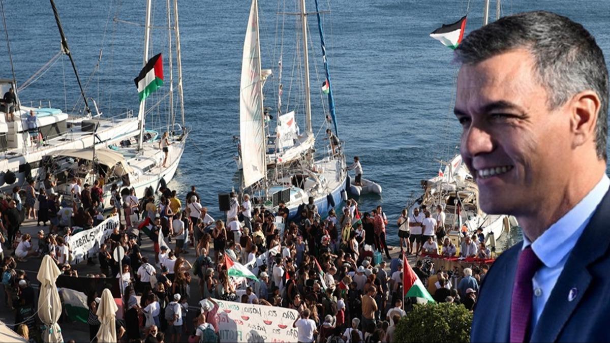 spanya: Sava gemimiz Kresel Sumud Filosu'na elik edecek