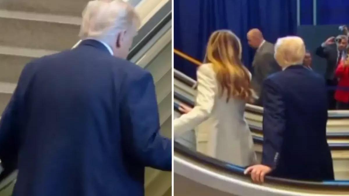 Trump'n giriinde ''merdiven'' krizi! BM sorumluyu aklad