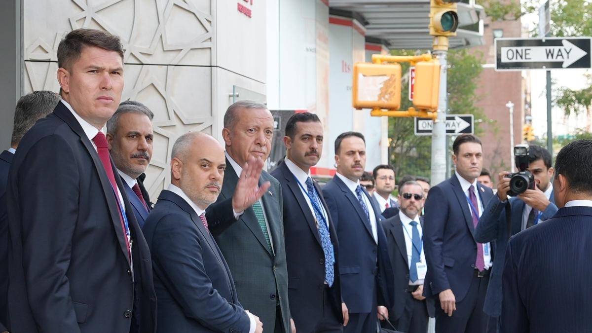 Cumhurbakan Erdoan, New York temaslarn tamamlad: Sradaki durak Washington
