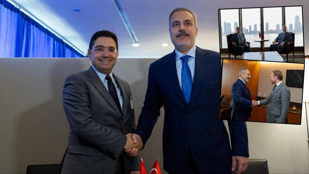 New York'ta diplomasi trafii! Bakan Fidan mevkidalar ile grt