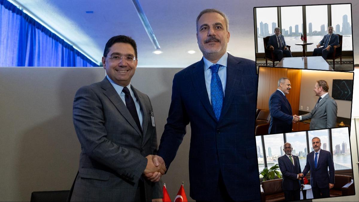 New York'ta diplomasi trafii! Bakan Fidan mevkidalar ile grt