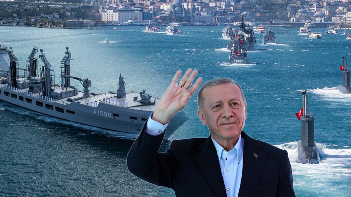 Zaferin yl dnmnde stanbul Boaz'nda gvde gsterisi! Bakan Erdoan'dan mesaj
