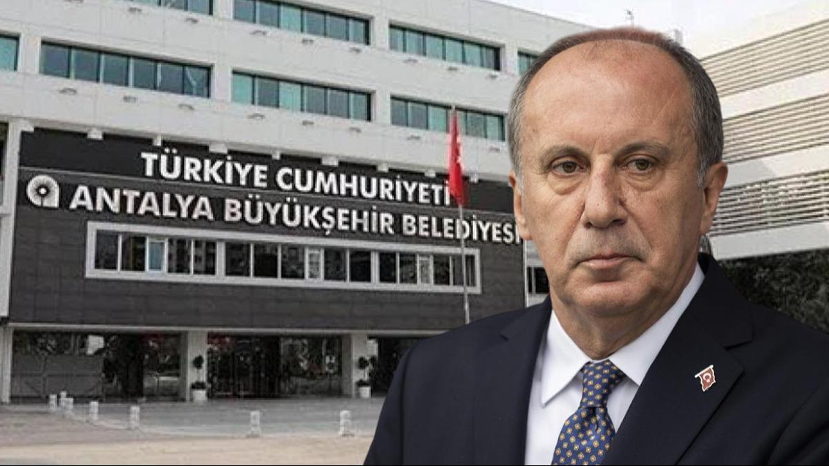 Antalya Bykehir Belediyesi'nde rvet arknda Muharrem nce detay: Toplanan para oluna teslim edildi