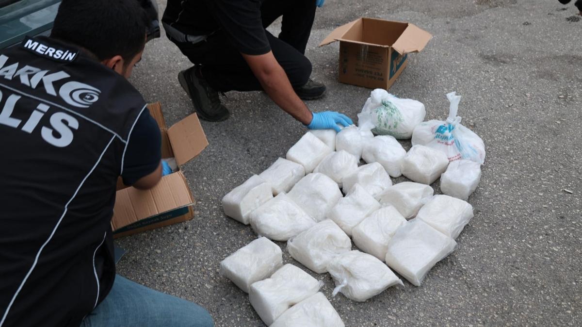 Mersin'de uyuturucu operasyonu: 31 kilo sentetik madde ele geirildi  