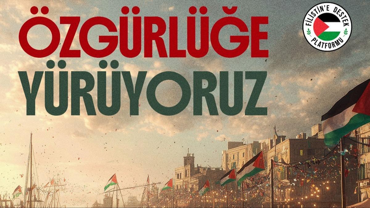 Filistin'e Destek Platformu'ndan Gazze ars: zgrle yryoruz  